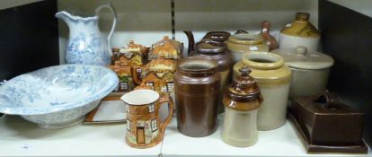 A quantity of blue and white china toget