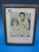 The Prince and Princess of Wales signed