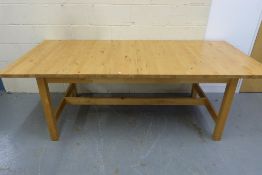 A modern beech kitchen or dining table (