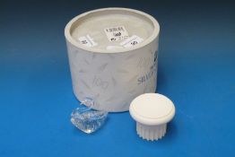 Swarovski crystal centenary swan on pede