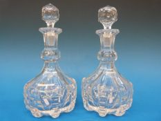 A pair of Stevens and Williams cut glass