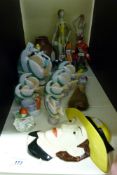 An L Hjorth set of graduated fish, vase,