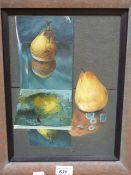 Geoff Yeomans: Still life oil of pears (