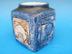 A Troika cube vase signed to base 