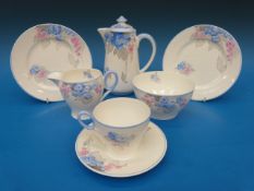 A Shelley 'Phlox' pattern tea for one