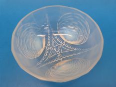 A Sabino opalescent glass bowl with oyst
