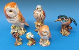 A collection of Beswick birds including