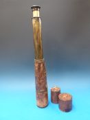 A Ross of London three draw telescope in