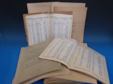 Fourteen various signal box train regist