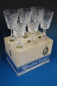 A set of six Waterford Crystal Kenmare p