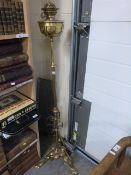 An extending brass lamp with English Jun