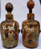 A pair of Moser enamel and gilt Bohemian