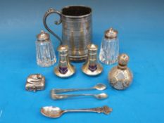 Silver manicure items in case, further p