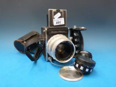 A Kowa Six medium format camera fitted w