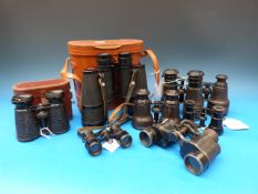 A collection of opera glasses and binocu