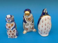 Three Royal Crown Derby paperweights com