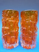 A pair of Whitefriars textured bark cyli