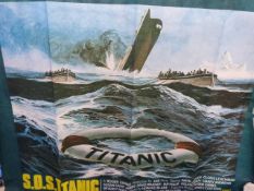 An SOS Titanic film poster (quadruple si