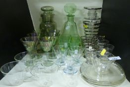 A collection of mainly Art Deco glass in