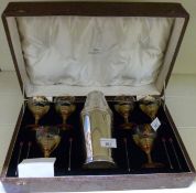 A cased Art Deco cocktail set by Walker