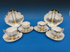 Two Shelley trios and two cups and sauce