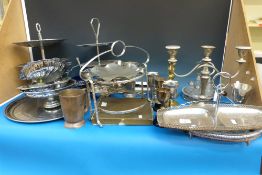 A large collection of plated and metal w