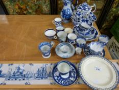 A part blue and white tea service and ot