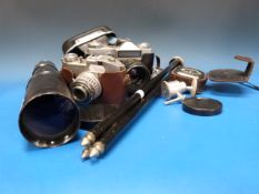 A quantity of vintage camera equipment t