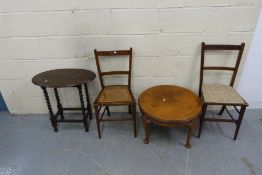 Two occasional tables and two bedroom ch