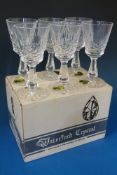 A set of six Waterford Crystal Kenmare p