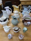 A collection of 19thC relief moulded jug