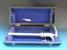 A cased vernier height gauge by Moore &