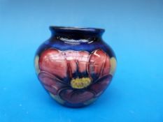 A small Moorcroft vase in Anemone patter