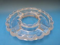 A Lalique multi-sectional hors d'oeuvres