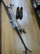 Retro Humaric ski boots together with sk