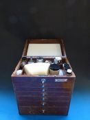 Dentist's travelling six drawer case tog