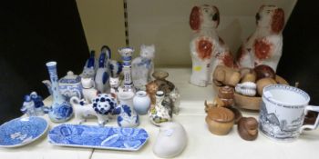 Mixed ceramics including Rye Pottery, US