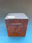 An unusual birds eye maple cigarette box
