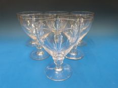 A set of six Georgian glass rummers (15c