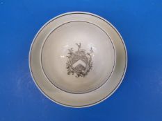 An 18thC Worcester armorial tea bowl and