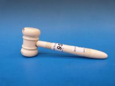An ivory auctioneers gavel