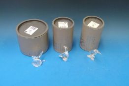 Three Swarovski crystal items comprising