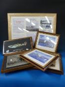 A framed group Concorde photographs and