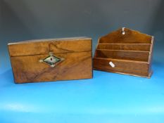 A Victorian rosewood sewing box with mot