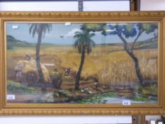 A framed and glazed watercolour of an In