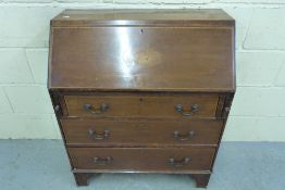 A late C19th/early C20th inlaid mahogany