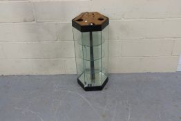 A revolving shop display cabinet with el