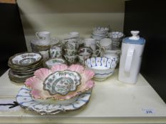 A Coalport hand decorated part tea set w
