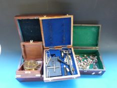 A 19thC flame mahogany box, another 19th