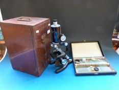 A cased microscope by Beck of London, to